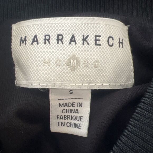 Anthro Marrakech Faux Fur Bomber Jacket Womens Small Multicolor Camo Patchwork - Picture 8 of 9